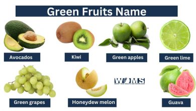 Green fruits name